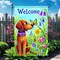 Summer Garden Flags 12x18 Double Sided Welcome Flower Dachshund Dog Garden Flag Yard Decorations Outdoor Decor Small Outdoor Welcome Flags for Outside Garden